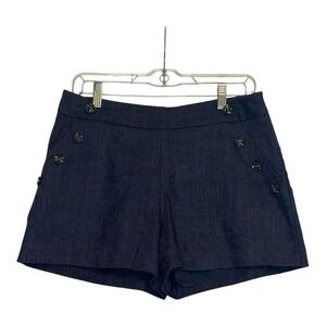 Ark & Co. Sailor Shorts Button Accent High Waist Pockets Casual Shorts‎ M